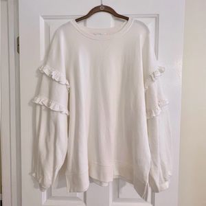 Time & Tru ruffle sleeve sweatshirt XXL